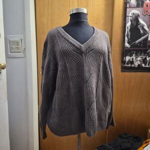 Terra & Sky Dark Brown Knit Sweater